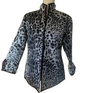 Animal Print Women’s Quilted Jacket (M) Reversible